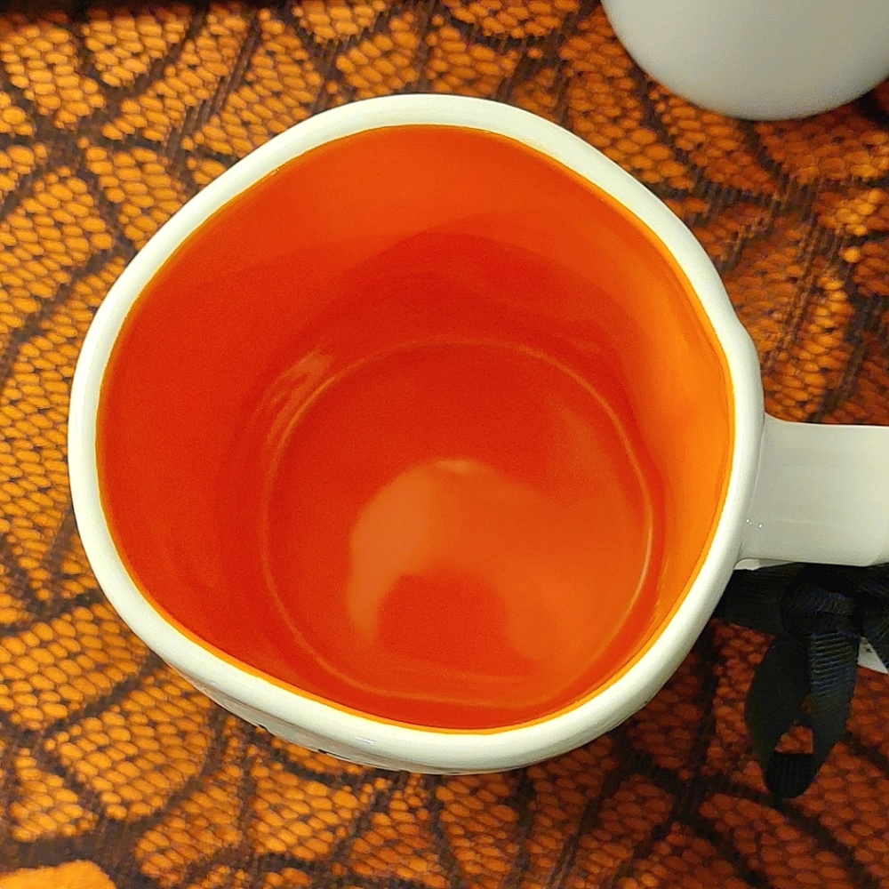 Rae Dunn "LET'S BOO-GIE" Double Sided Dancing Skeleton Glossy Finish Mug NWT - Picture 8 of 8